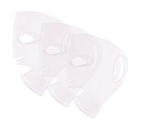 GRADENEVE 3pcs Reusable Silicone Facial Covers Stretchable Ear-hook Mask Set Soft Pink for Skincare Beauty Care Silicone Applicator Suitable for Daily Use