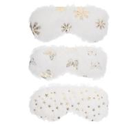 GRADENEVE 3pcs Sleeping Eye Shades Elastic Eye Mask Plush Block Light Creative Adorable Style for Sleeping and Taking A Nap Suitable for Students and People