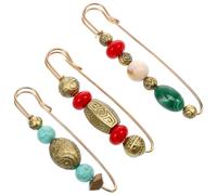GRADENEVE 3pcs Vintage Corsage Brooches Safety Pins Large Decorative Lapel Pin Brooches for Women Comfortable to Wear Alloy Suitable for Everyday Wear and Employee Welfare