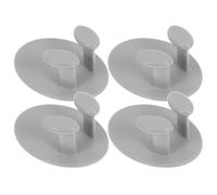 GRADENEVE 4 Pcs Adhesive Plug Socket Holders Oval Plastic Cable Organizer Multi-Function Key Hanging Storage Rack for Home Appliance