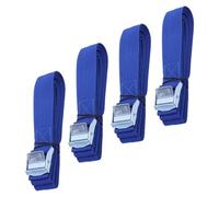 GRADENEVE 4 Pcs Blue Cargo Tie-down Straps with Quick Release Bite Teeth Buckle, Sturdy Polyester Lashing Straps for Securing Loads on Roofracks and Trailers
