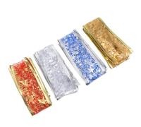 GRADENEVE 4 Rolls Christmas Satin Ribbon 2cm Wide Cloth Material with Bronzing Pentagram Print for Practical Bowknot Making and Outdoor Use, for Marriage Room Decoration and Wrapping