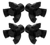 GRADENEVE 4pcs Black Pvc Cane Tips Replacement for Walking Sticks and Hiking Poles with Anti-skid Skid Protection Features, for Trekking and The Elderly