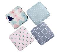 GRADENEVE 4pcs Cloth Sanitary Napkin Storage Bag Stylish Period Pouches for Women for Lipstick Earphones and Change and Practical Design