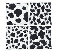 GRADENEVE 4pcs Cow Print Plush Pillow Covers Soft Reusable Pillowcases for Sofa Bed Home Decor Cushion Protectors with Stylish Animal Pattern for Living