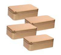 GRADENEVE 4pcs Empty Tinplate Boxes for Party Candy Small Storage Boxes for Wedding Favour