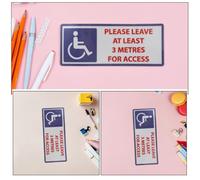 GRADENEVE 4pcs Handicap Warning Sticker Decals for Disabled People, Pvc Material with Highly Visible Design, Versatile Use for Workplaces and Private Properties, Wheelchair Disability Safety