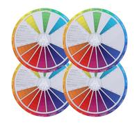 GRADENEVE 4pcs International Standard Gradient Color Wheel Set for Painting and Mixing, Small Learning Chart Tool for Watercolour and Art Students