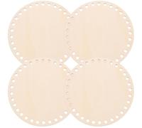 GRADENEVE 4Pcs Mini Wooden Bag Bottom Shaper Bases with Holes 15Cm DIY Crochet Basket Base for Purse Making Craft Supplies