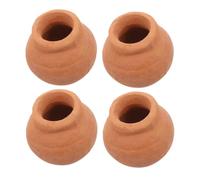 GRADENEVE 4pcs Miniature Terracotta Clay Pots with Drainage for Succulent and Cactus Nursery Small Round Ceramic Planters for Indoor Garden Decoration and Healthy Root Growth