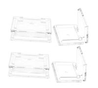 GRADENEVE 4pcs Refillable Cosmetic Palettes Empty Eyeshadow Pans for Women and Transparent Mini Makeup Containers for Lip Balm Blush Highlighter Storage Plastic Cases for Travel and
