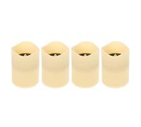 GRADENEVE 4pcs Solar Powered LED Candle Lamps and Seniors, Realistic Flickering Decorative Night Light, Smokeless Plastic Material Suitable for Night Lamp and Proposal