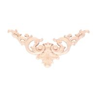 GRADENEVE 4pcs Solid Wood Carved Onlay Applique in Light Yellow for Cabinet and Door Decoration, Decorative Wood Applique Frames to Beautify Doors and Walls, Natural and Creative Design