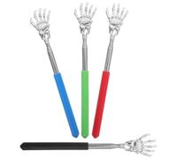 GRADENEVE 4pcs Telescopic Ghost Hand Back Scratchers with Anti-Slip Handle Portable Extendable Skeleton Hand Massager for Self-Massage and Itch Relief Travel-Friendly