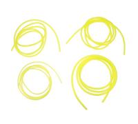 GRADENEVE 4pcs Yellow Rubber Petrol Line Hose for Chainsaws and Small Engines, Versatile and Easy to Use Fuel Pipe with 2x3.5mm to 3x6mm Sizes, Replacement Accessory