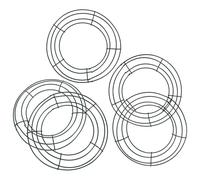 GRADENEVE 5 Pieces Iron Wreath Frame Wire Rings for DIY Wreath Making, Sturdy Base and Rust Prevention, 8 Inch round Wire Hoops Suitable for Flowers and Tinsel, for Christmas and New Year