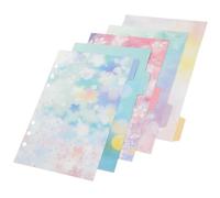 GRADENEVE 5 Sheets Binder Dividers Notepad Dividers 8.25x5.50x0.04in Workmanship Colored Design Detachable Binder Tabs Page Markers Works with Journals and Notebooks Office Use Random Style