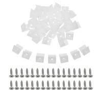 GRADENEVE 50pcs Plastic Corner Clips with Screws for Edge Trimming Wedges Shelf Support Brackets Suitable for Drawer and Cabinet Fixing