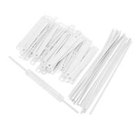 GRADENEVE 50pcs Prong Fastener Base Paper Fastener File Binding Clips 2 Hole Loose Leaf Binding Clip Design Plastic Flexible Document Binder Strips for Reports and Everyday Document