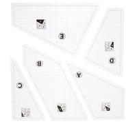 GRADENEVE 5pcs Acrylic Quilting Rulers Template Set for Sewing Patchwork Hexagon and DIY Cutting Stencils Crafting Tools for Quilt Making and Sewing Projects