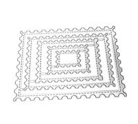 GRADENEVE 5pcs Dies for Card Making UK, Postage Stamp Shaped Dies Precision Cutting and Sl inish, Carbon Steel Metal Die Cuts for Handmade Projects and Scrapbooking