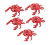 GRADENEVE 5pcs Inflatable Crab Shape Drink Holder for Pool Parties Fun Floating Beverage Cute Cartoon Design for Boys and Girls for Fun and Relaxation
