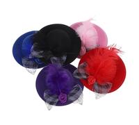 GRADENEVE 5pcs Miniature Hats for Dolls and Pets, Breathable Polyester Mesh Mini Fancy Headwear, DIY Accessories for Crafts and Handmade Projects, for Doll Dress and Craft Decorations