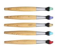 GRADENEVE 5pcs Multi-function Wood Pen Comfortable to Hold Design Metal Accents Portable Writing Pen Back to School Party Gifts Crafted from Quality Wood Metal