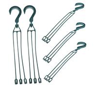 GRADENEVE 5pcs Rotatable Plastic Plant Pot Hangers Hanging Basket Hooks Swivel Flowerpot Holders for Balcony Garden Indoor Outdoor Use