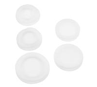 GRADENEVE 5pcs Round PVC Piggy Bank Plugs with Compatibility Money Box Stoppers for Secure Sealing and Easy Coin Access Replacement Round Bottom Caps for Various Saving Boxes