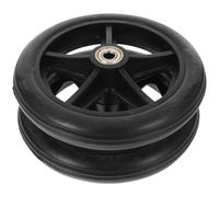 GRADENEVE 6 inch Front Wheels for Wheelchair Replacement 2 pcs Hard Rubber Drive Walker Wheels with Smooth Performance for Outdoor and Indoor Use