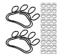 GRADENEVE 60pcs Black Metal Paw Print Paper Clips Decorative Cartoon Paw Binder Clips for School and Office Document Organization, Cute Desk Paper Organizers for Professionals and Cat Lovers