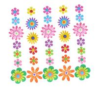 GRADENEVE 6Bags Flower Cutouts for Bulletin Board Decoration EVA Classroom Decorative Cutouts for Kindergarten Crafts Cartoon Flower Shapes for Classroom and Home Decor