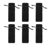 GRADENEVE 6Pcs Black Velvet Drawstring Lipstick Holder Bag, Small Cosmetic Makeup Pouch for Lip Gloss and Perfume Storage, Dustproof Lipstick Storage Pouch for Women’S Travel and Outdoor Use