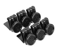 GRADENEVE 6pcs Men’s Metal Suspender Buttons Adjustable No-sew Pants Button Replacement Clips Black for Jeans, Trousers Braces Accessories