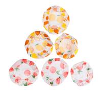 GRADENEVE 6pcs Reusable Elastic Cotton Fabric Bowl Covers Airtight Effect for Food and Fruit Storage, Washable and Sturdy Kitchen Bowl Covers for Freshness Preservation