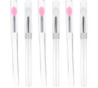 GRADENEVE 6pcs Silicone Lip Brushes with Lid for Lipstick Applicator and Eye Shadow Use, Suitable for Facial Makeup and Professional Use, Reusable Makeup Tools for Liquid Cosmetics