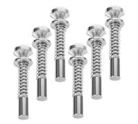 GRADENEVE 6pcs Spring Loaded Locking Pin Latch Replacement for Crib and Cabinet Doors, Silver Iron Material with Long Life and Low Maintenance, for Window Screen and Storage Door Repair