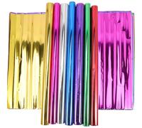 GRADENEVE 70 Sheets Glossy Colored Wrapping Paper Set - 7 Colors X 10 Sheets Decorative Festival Wrap Paper for Birthday, Christmas, DIY Handicraft and Present Wrapping