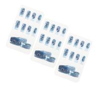 GRADENEVE 72pcs Blue Ballerina False Nails Full Cover Press on Nail Tips with Glitter Lines Made of Flexible Jelly Resin Material Quick Application for Party and Festival Wear