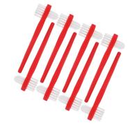 GRADENEVE 8pcs Double Heads Dentures Cleaning Brush Dual Head Toothbrush with Nylon Bristles and Pp Plastic Handle Gentle and Comprehensive Cleaning for Daily Use Anytime Anywhere