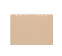 GRADENEVE A6 Refill Paper Pack of Blank Loose-Leaf Sheets for 6-Ring Notebooks, Smooth Surface Paper with Easy Insertion, for Office and Daily Use, Khaki Colour