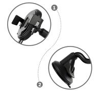 GRADENEVE Adjustable Cup Phone Holder Lock the a Button for Car Dashboard with Rotatable Abs and Silicone Material, Space-saving Design for Home and Air Outlet Use