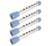 GRADENEVE Adjustable Walker Leg Extenders Rubber Anti-Slip Tips 2 Pairs with 6-Level Height Adjustable Aluminum Alloy Tubes in for Elderly Users and Rehabilitation Patients Community