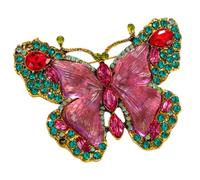GRADENEVE Beautiful Butterfly Crystal Brooches for Women Featuring Secure Fastening and Alloy Material, as Shawl Collar Pin or Clothing Adornment for Scarves and Anniversaries