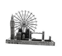 GRADENEVE Big Clock Ornament London Tower Bridge Desktop Model Decorative Souvenir for Home Office Kitchen Bedroom