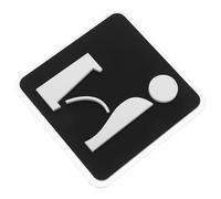 GRADENEVE Black Acrylic Toilet Door Sign for Men with Guidance and Waterproof Features, Rectangular Shape, Modern Minimalist Style for Bathroom Door Decoration and Urinal Use in Private