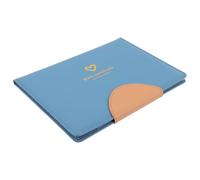 GRADENEVE Blue Birth Certificate Protector Sleeve for Birth Certificates Artificial Leather Material Sturdy and Not Easy to Fade Simple and Stylish Design