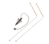 GRADENEVE Brass Dowsing Rod for Ghost Hunting and Water Divining Lightweight and Portable Dual-ended Design with Pendulum Pendant Treasure Prospecting Tool for Exploration and Divination