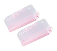 GRADENEVE Bread at Containers Storage 2pcs Rectangular Portable with Lids, Reusable Bread Keeper Boxes for and Storing Travel Snacking Snacks Home